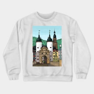 Heidelberg old town, Heidelberg Germany Crewneck Sweatshirt